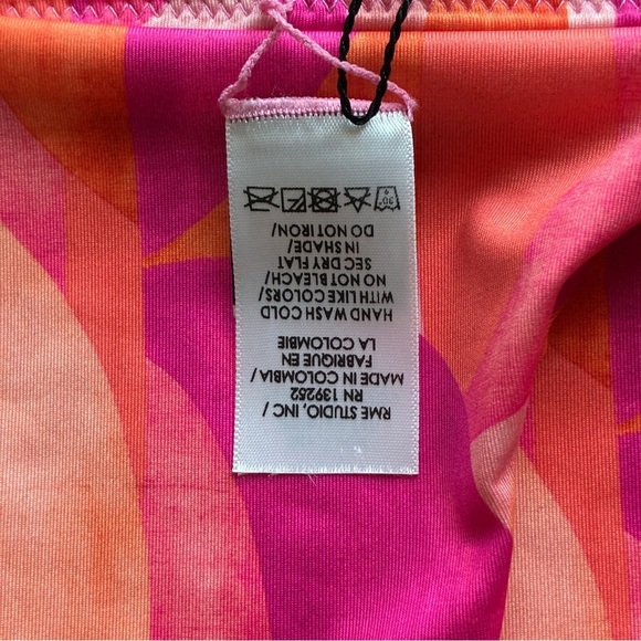 Peixoto Tonie Grapefruit Grove Pink and Orange Tie Bikini Bottom XS - Picture 10 of 14